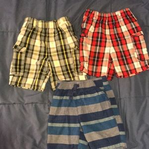 Three pairs of little boys shorts